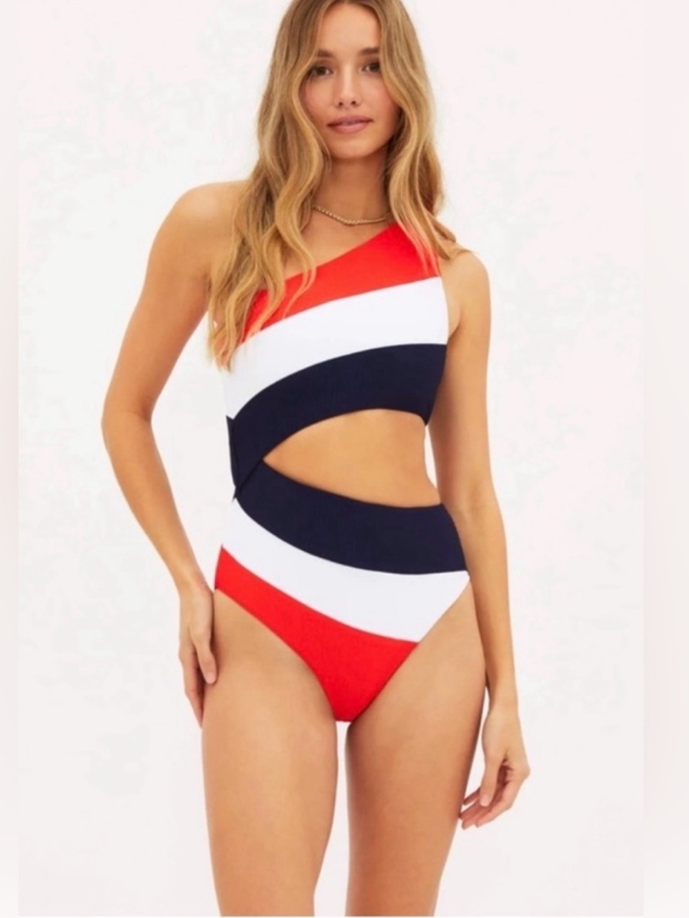 Beach Riot Joyce Colorblock One Shoulder One
Piece Swimsuit XS NWT